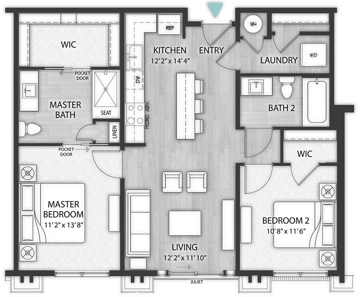 2 Bed | 2 Bath